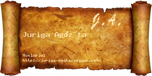 Juriga Agáta névjegykártya
